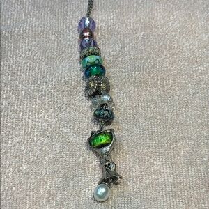 Trollbeads Vibrant Charm Necklace with Green and Silver Accents